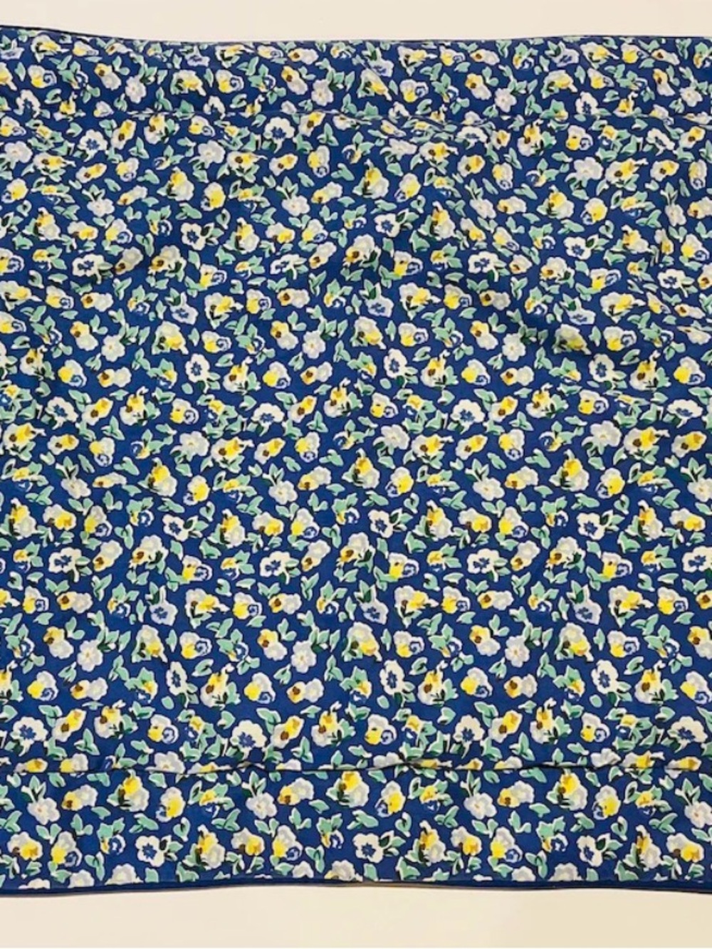 LAURA ASHLEY Vintage Blue Priory Polyanthus Floral Quilted Pillow Sham